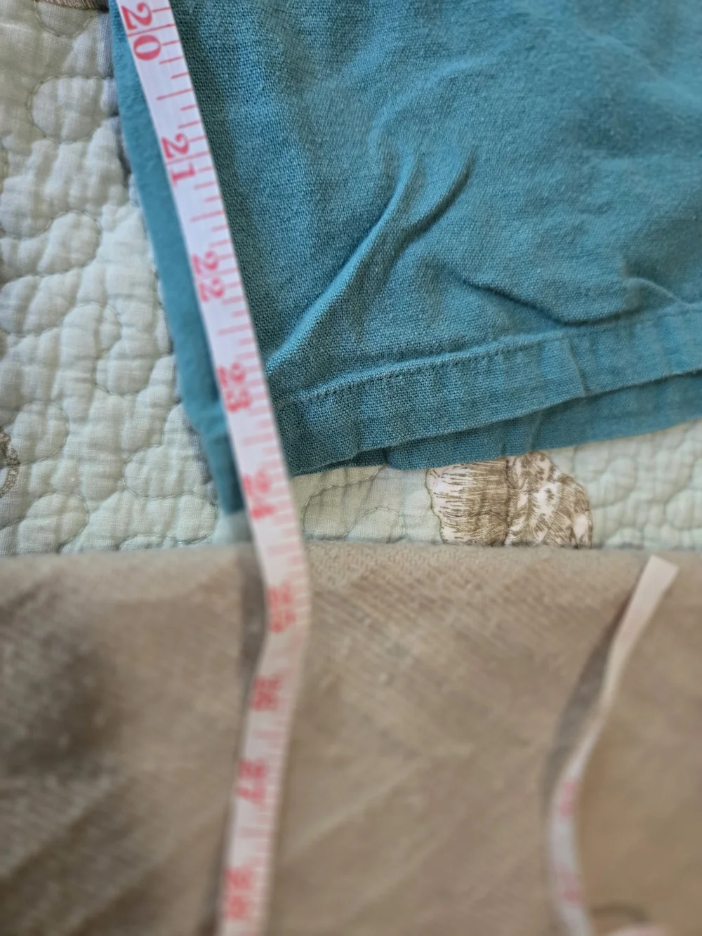 3 For $15 Cotton Linen Blend Teal Short/ Ankle Pants M - Picture 7 of 9